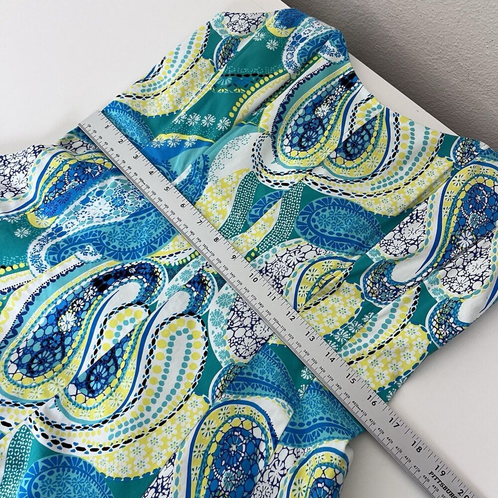 Pappagallo Dress Womens Twelve Fit and Flare Paisley Sleeveless Party Coastal - Picture 8 of 12